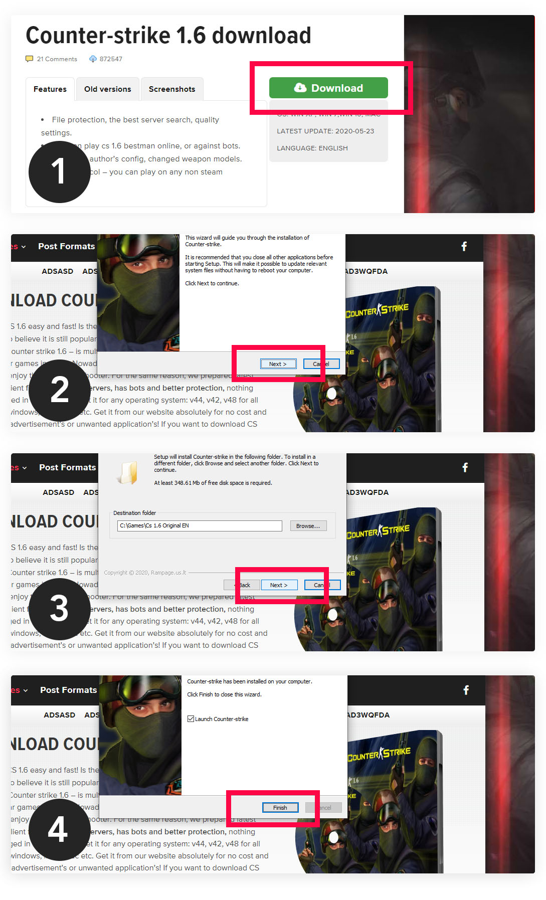 Counter-Strike 1.6 installation steps guide